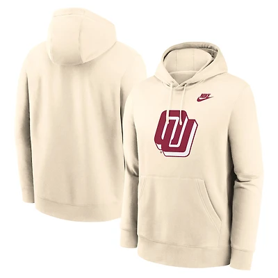 Men's Nike Natural Oklahoma Sooners Vault Logo Pullover Hoodie