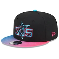 Men's New Era Black/Pink Miami Marlins 2025 City Connect 9FIFTY Snapback Hat