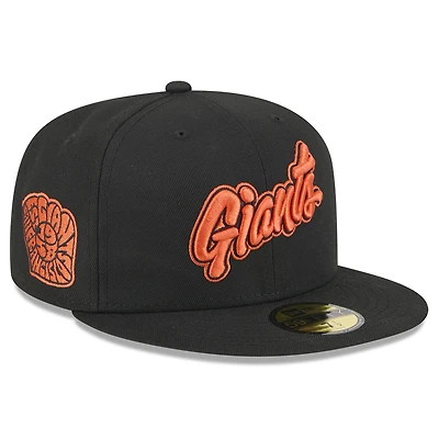 Men's New Era  Black San Francisco Giants 2025 City Connect Wordmark 59FIFTY Fitted Hat