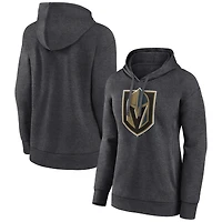 Women's Charcoal Vegas Golden Knights Primary Logo Pullover Hoodie