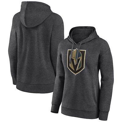 Women's Charcoal Vegas Golden Knights Primary Logo Pullover Hoodie