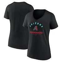 Women's Logo Athletic Black Arizona Diamondbacks Unrivaled V-Neck T-Shirt