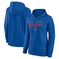 Women's Logo Athletic Royal Chicago Cubs Logo Triumphant V-Neck Pullover Hoodie