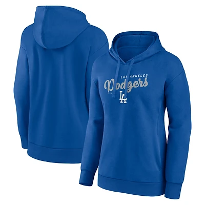 Women's Logo Athletic Royal Los Angeles Dodgers Triumphant V-Neck Pullover Hoodie