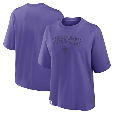 Women's Nike Purple Minnesota Vikings Glory Arch Boxy T-Shirt