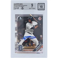Riley Greene Detroit Tigers Autographed 2019 Bowman Draft #BD-50 Beckett Fanatics Witnessed Authenticated /10 Card