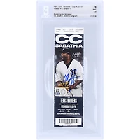 CC Sabathia New York Yankees Autographed Beckett Fanatics Witnessed Authenticated Ticket from September 4