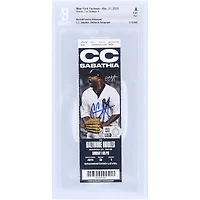 CC Sabathia New York Yankees Autographed Beckett Fanatics Witnessed Authenticated Ticket from March 31, 2019