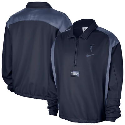 Women's Nike  Navy Indiana Fever Basketball Fleece Quarter-Zip Performance Pullover