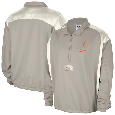 Women's Nike  Gray WNBA Basketball Fleece Quarter-Zip Performance Pullover