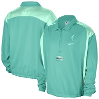 Women's Nike  Mint New York Liberty Basketball Fleece Quarter-Zip Performance Pullover