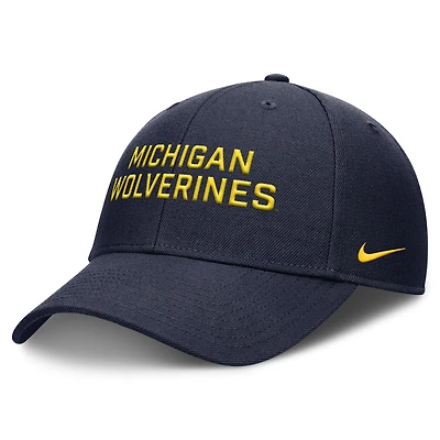 Men's Nike  Navy Michigan Wolverines Rise Practice Adjustable Hat