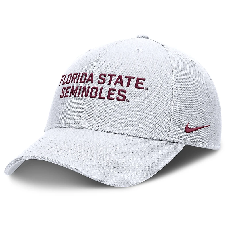 Men's Nike  White Florida State Seminoles Rise Practice Adjustable Hat