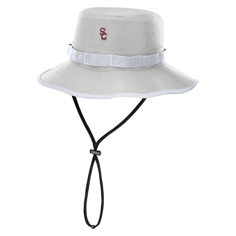 Men's Nike Gray USC Trojans 2025 Sideline Apex Boonie Performance Bucket Hat