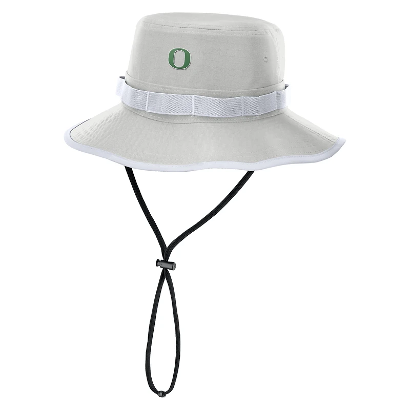 Men's Nike Gray Oregon Ducks 2025 Sideline Apex Boonie Performance Bucket Hat