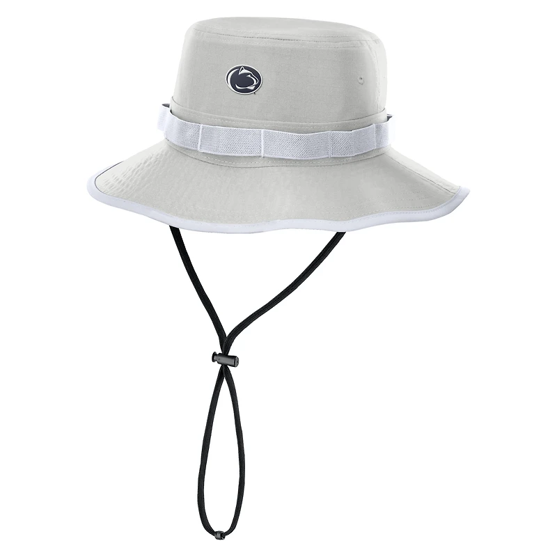 Men's Nike Gray Penn State Nittany Lions 2025 Sideline Apex Boonie Performance Bucket Hat