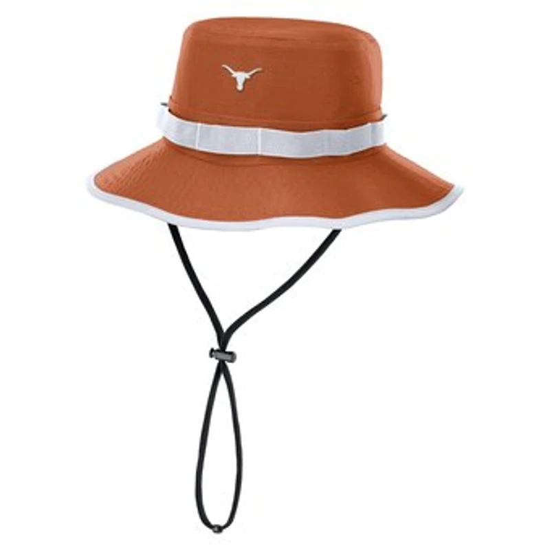 Men's Nike Burnt Orange Texas Longhorns 2025 Sideline Apex Boonie Performance Bucket Hat