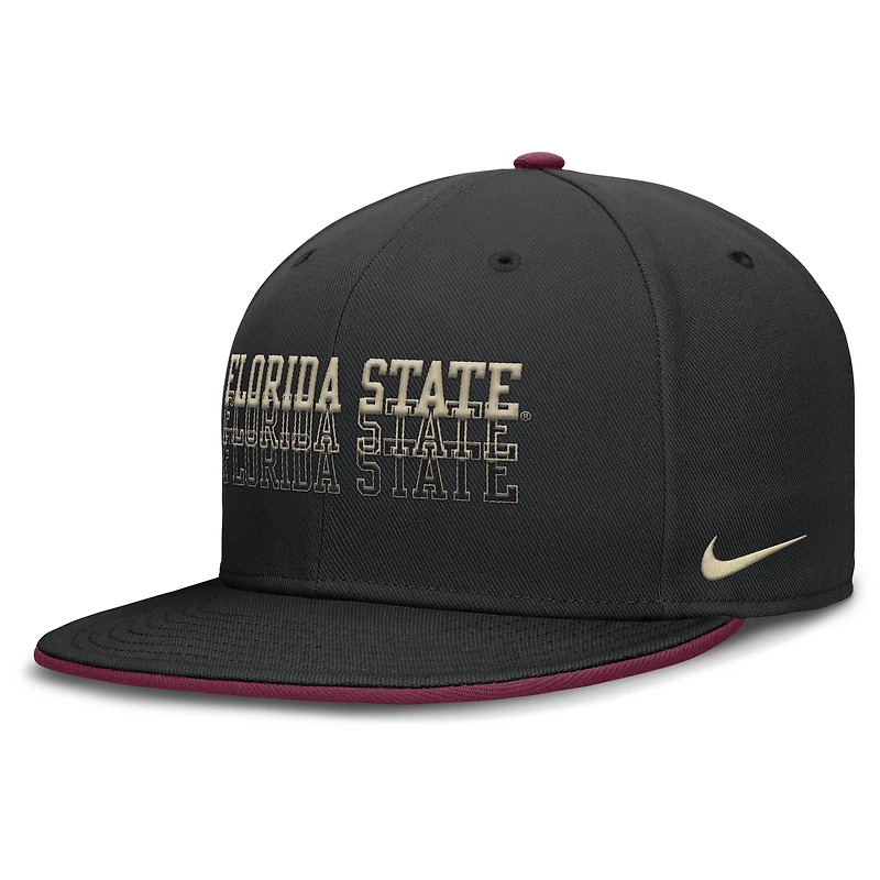 Men's Nike  Black Florida State Seminoles True Primetime Performance Fitted Hat