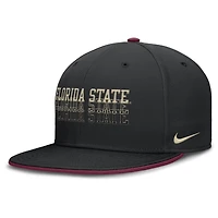 Men's Nike  Black Florida State Seminoles True Primetime Performance Fitted Hat
