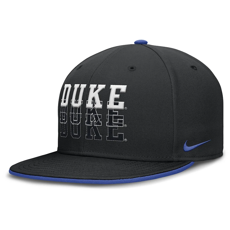Men's Nike  Black Duke Blue Devils True Primetime Performance Fitted Hat