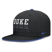 Men's Nike  Black Duke Blue Devils True Primetime Performance Fitted Hat