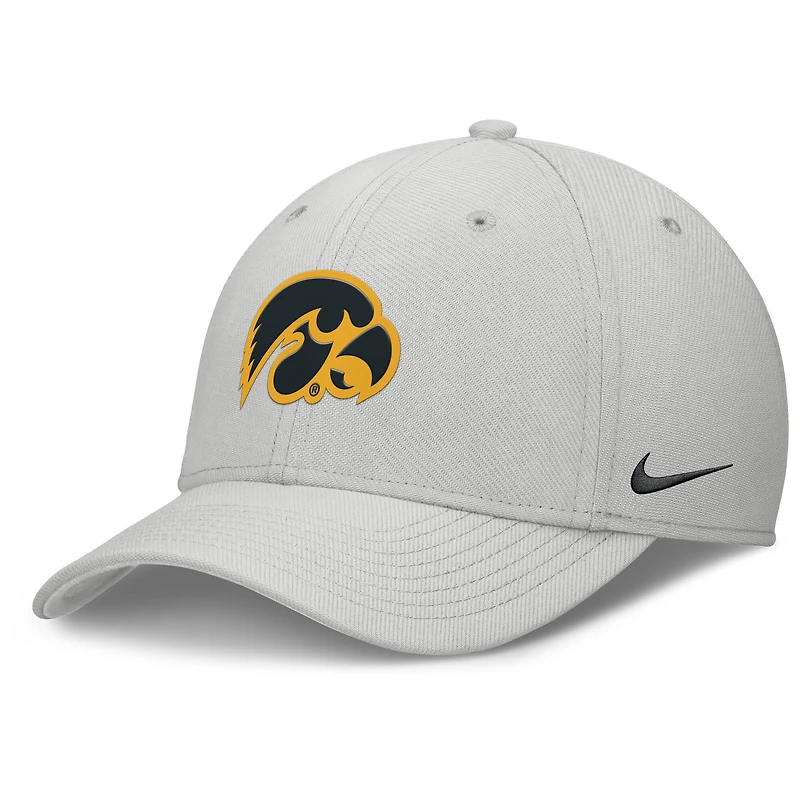 Men's Nike  Gray Iowa Hawkeyes Rise Practice Performance Flex Hat