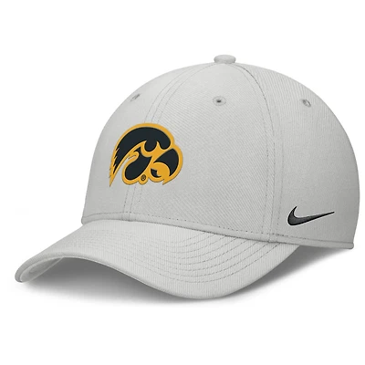 Men's Nike  Gray Iowa Hawkeyes Rise Practice Performance Flex Hat