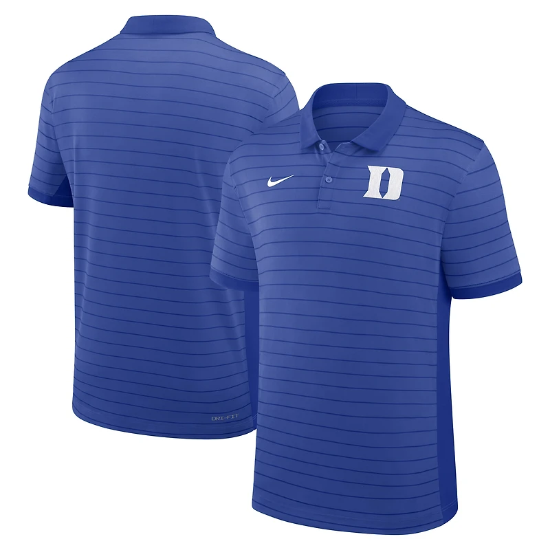 Men's Nike Royal Duke Blue Devils 2025 Early Season Coaches Sideline Victory Stripe Dri-FIT Polo