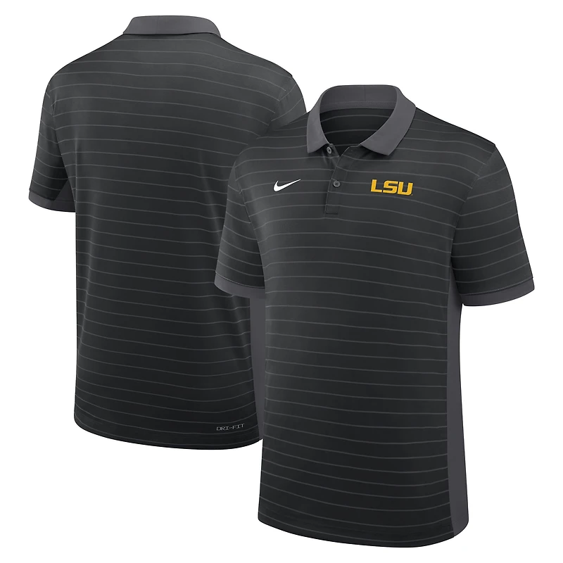 Men's Nike LSU Tigers 2025 Early Season Coaches Sideline Victory Stripe Dri-FIT Polo