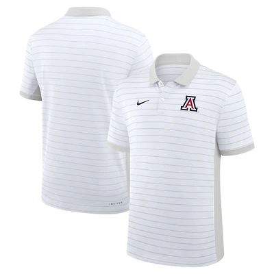 Men's Nike White Arizona Wildcats 2025 Early Season Coaches Sideline Victory Stripe Dri-FIT Polo