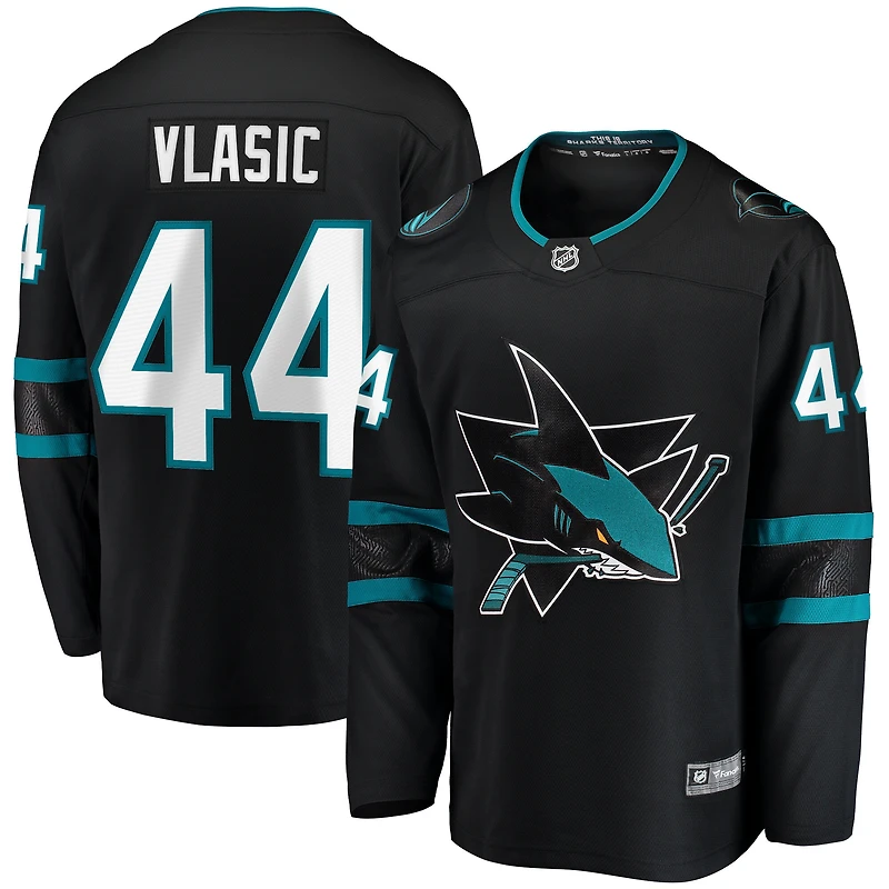 Men's Fanatics Marc-Edouard Vlasic Black San Jose Sharks Breakaway Jersey
