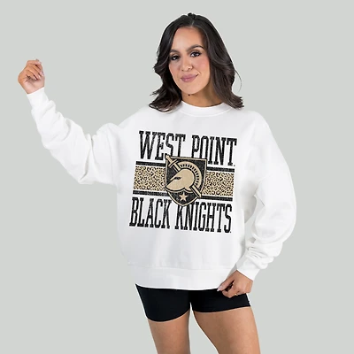 Women's Gameday Couture White Army Black Knights Fair Catch Pullover Sweatshirt