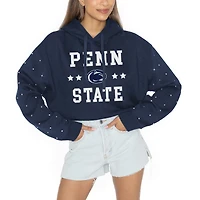 Women's Gameday Couture Navy Penn State Nittany Lions Like A Star Scrunch Waist Pullover Hoodie