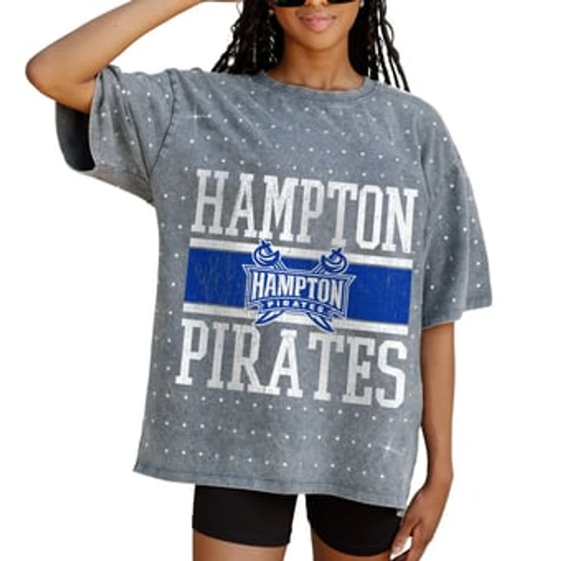 Women's Gameday Couture Gray Hampton Pirates On the Ball Oversized T-Shirt