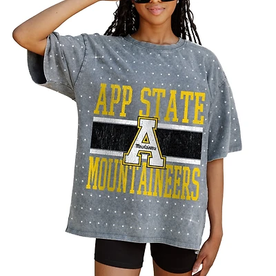 Women's Gameday Couture Gray Appalachian State Mountaineers On the Ball Oversized T-Shirt