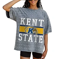 Women's Gameday Couture Gray Kent State Golden Flashes On the Ball Oversized T-Shirt