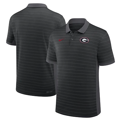 Men's Nike Black Georgia Bulldogs 2025 Early Season Coaches Sideline Victory Stripe Dri-FIT Polo
