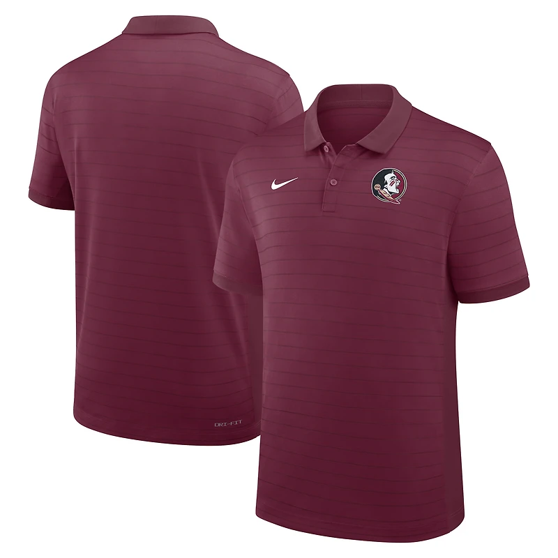 Men's Nike Garnet Florida State Seminoles 2025 Early Season Coaches Sideline Victory Stripe Dri-FIT Polo