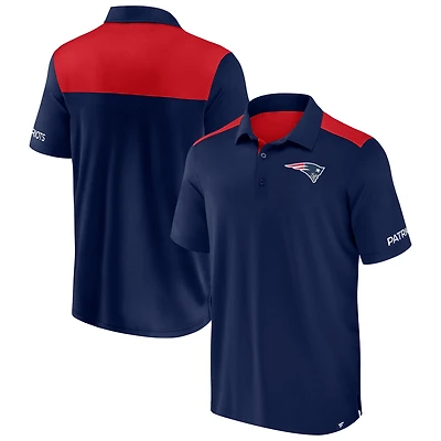 Men's Fanatics Navy/Red New England Patriots Colorblock Polo