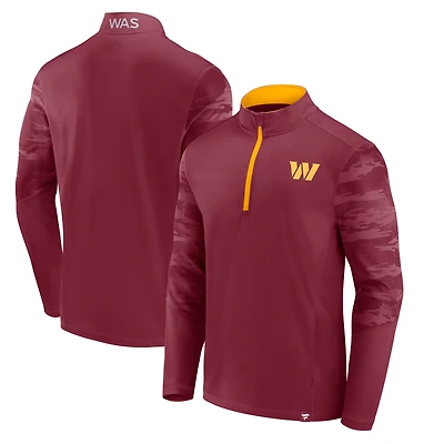 Men's Fanatics Burgundy Washington Commanders Defender Quarter-Zip Sweatshirt