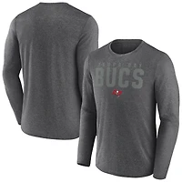 Men's Fanatics  Heather Charcoal Tampa Bay Buccaneers Blackout Long Sleeve T-Shirt