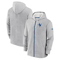 Men's Nike Gray Indianapolis Colts Historic Lifestyle Full-Zip Hoodie