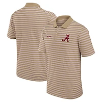 Men's Nike Tan Alabama Crimson Tide Athletic Prep Striped Dri-FIT Polo
