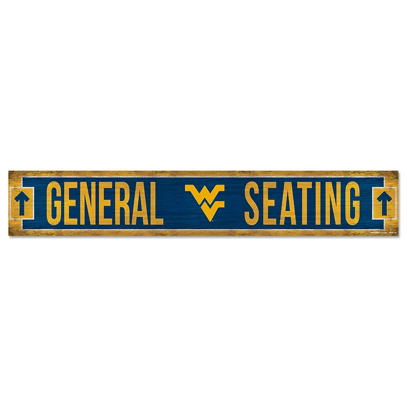 WinCraft West Virginia Mountaineers 6" x 36" Wood Sign
