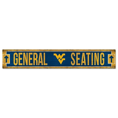 WinCraft West Virginia Mountaineers 6" x 36" Wood Sign