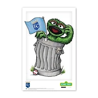 Oscar the Grouch Kansas City Royals 11" x 17" Sesame Street Poster Print