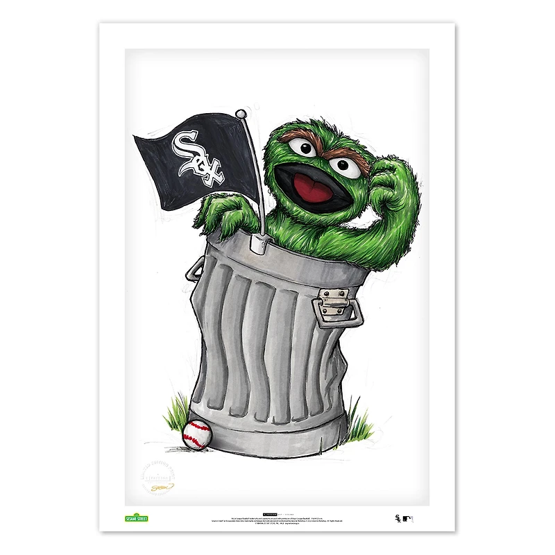 Oscar the Grouch Chicago White Sox 14" x 20" Sesame Street Limited Edition Fine Art Print
