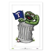 Oscar the Grouch Texas Rangers 24" x 36" Sesame Street Limited Edition Fine Art Print
