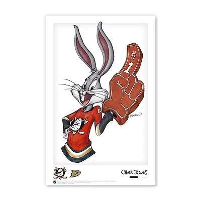 Bugs Bunny Anaheim Ducks 11" x 17" Looney Tunes Poster Print
