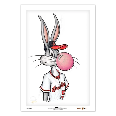 Bugs Bunny Baltimore Orioles 14" x 20" Looney Tunes Limited Edition Fine Art Print